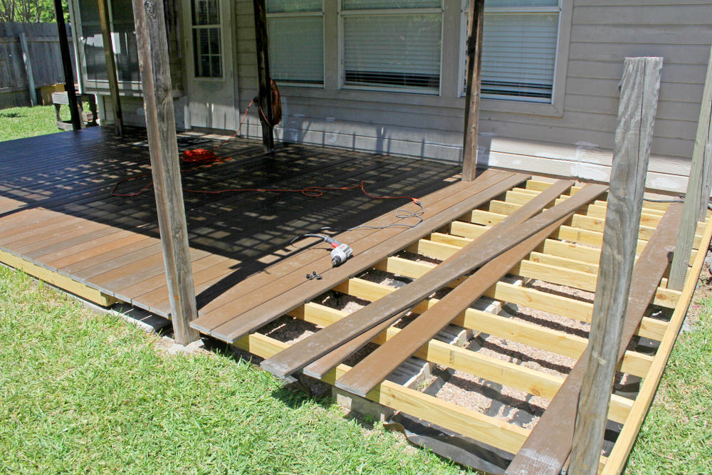Building,A,Backyard,Deck,With,Composite,Deck,Boards